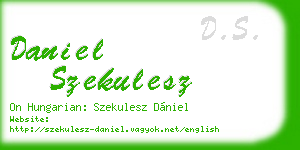 daniel szekulesz business card